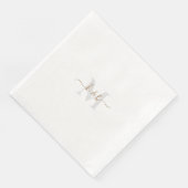 Swash-Script für Gold und Grau Serviette (Ecke)