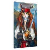 Swashbuckler Pirate Cat | Fantasy Character Art Klemmbrett (Rechts)