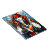 Swashbuckler Pirate Cat | Fantasy Character Art Notizblock (Rechte Seite)