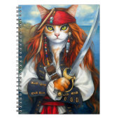 Swashbuckler Pirate Cat | Fantasy Character Art Notizblock (Vorderseite)