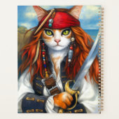 Swashbuckler Pirate Cat | Fantasy Character Art Planer (Rückseite)
