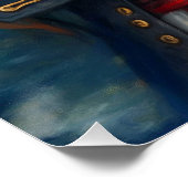 Swashbuckler Pirate Cat | Fantasy Character Art Poster (Ecke)