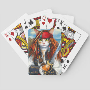 Swashbuckler Pirate Cat   Fantasy Character Art Spielkarten