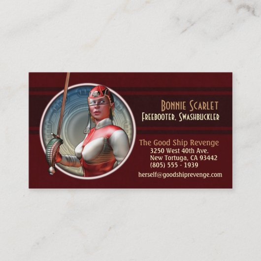 Swashbuckling in den Raum-Visitenkarten Visitenkarte (Vorderseite)