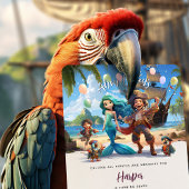 Swashbuckling Pirates & Mermaids Birthday Bash Einladung