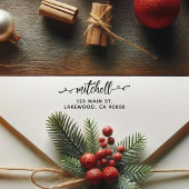 Swashe Script Niedliche Rücksendeadresse Permastempel