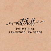 Swashe Script Niedliche Rücksendeadresse Permastempel