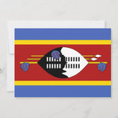 Swasifahne, Flagge von Eswatini Hochzeit Einladung (Rückseite)