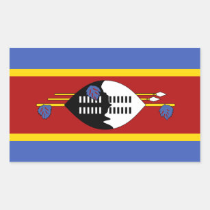 Swasifahne, Flagge von Eswatini Rechteckiger Aufkleber