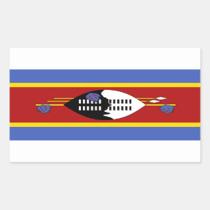 Swasifahne, Flagge von Eswatini Rechteckiger Aufkleber