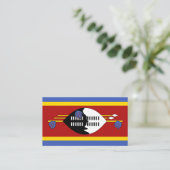 Swasifahne, Flagge von Eswatini Visitenkarte (Stehend Vorderseite)