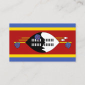 Swasifahne, Flagge von Eswatini Visitenkarte (Vorderseite)