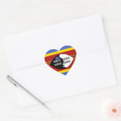 Swasifahne Herz-Aufkleber (Umschlag)