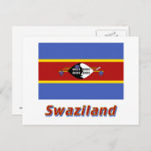 Swasiflag mit Name Postkarte (Vorne/Hinten)