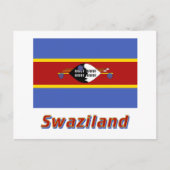 Swasiflag mit Name Postkarte (Vorderseite)