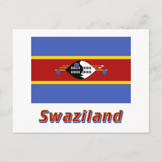 Swasiflag mit Name Postkarte (Vorderseite)