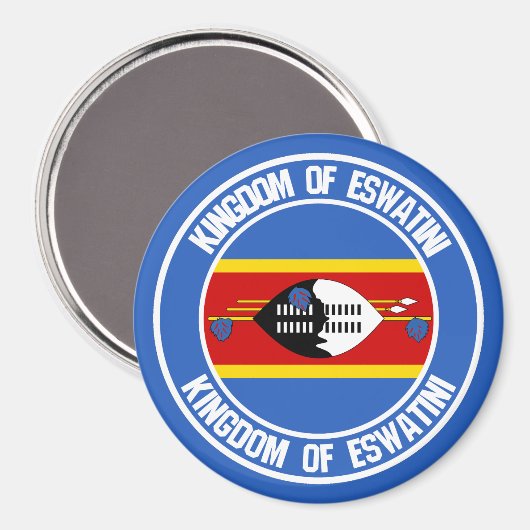 Swasiland ( Eswatini ) RundEmblem Magnet (Vorderseite/Rückseite)