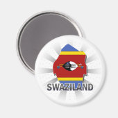 Swasiland Flag Map 2.0 Magnet (Vorderseite/Rückseite)