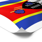 Swasiland Flag Poster Print (Ecke)