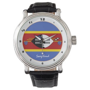 Swasiland Flag & Swasiland trendige Mode /Design Armbanduhr