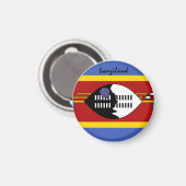 Swasiland-Flagge & Afrika - Reise-/Sportfans Magnet (Vorderseite/Rückseite)