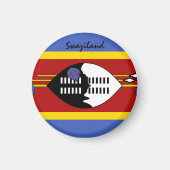 Swasiland-Flagge & Afrika - Reise-/Sportfans Magnet (Vorne)