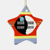 Swasiland-Flagge Keramik Ornament (Rechts)
