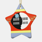 Swasiland-Flagge Keramik Ornament (Links)