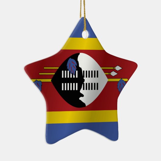 Swasiland-Flagge Keramikornament (Rechts)