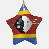 Swasiland-Flagge Keramikornament (Links)