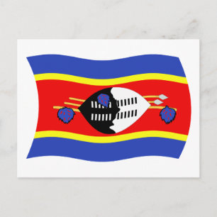 Swasiland Flagge Postkarte