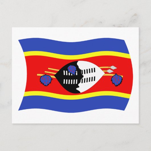 Swasiland Flagge Postkarte (Vorderseite)