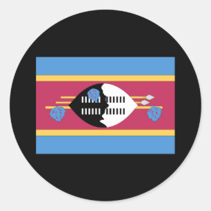 Swasiland-Flagge Runder Aufkleber