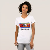 Swasiland-Flagge T-Shirt (Vorne ganz)