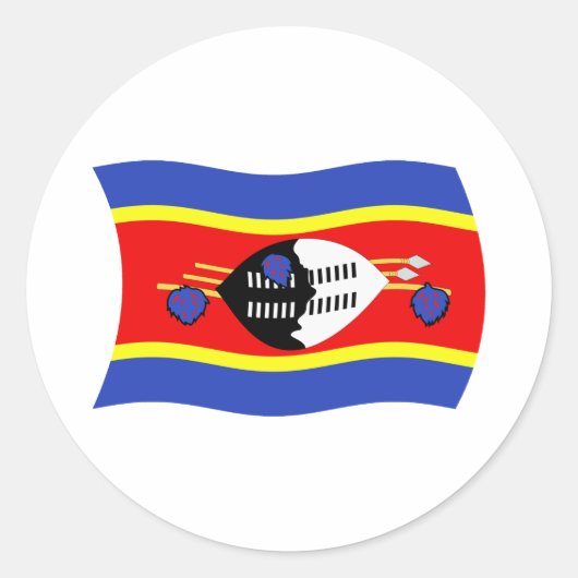 Swasiland Flaggen Aufkleber (Vorderseite)