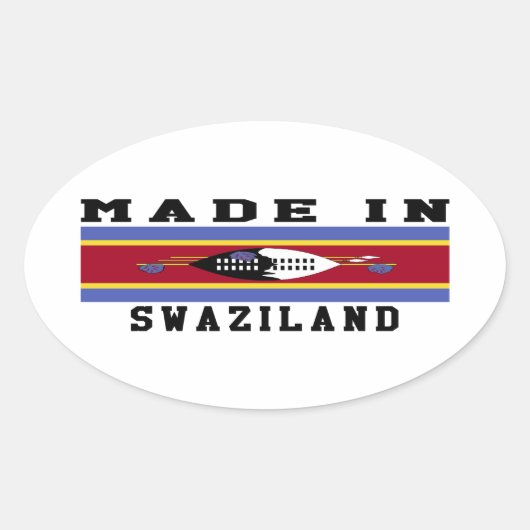 Swasiland in Designs Ovaler Aufkleber (Vorderseite)