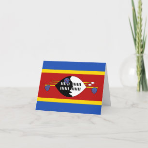 Swasiland Notizkarte mit Flagge Karte