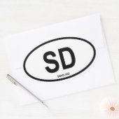 Swasiland "SD" Ovaler Aufkleber (Umschlag)