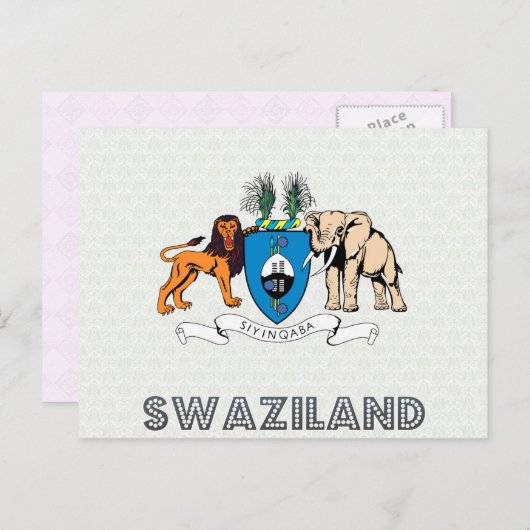 Swasiland-Wappen Postkarte (Vorne/Hinten)