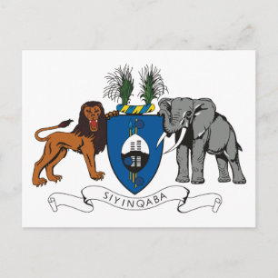 Swasiland-Wappen-Postkarte Postkarte