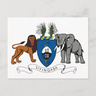 Swasiland-Wappen-Postkarte Postkarte