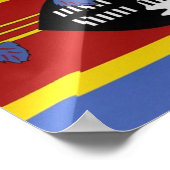 Swasiland - Waving Flag - Poster (Ecke)