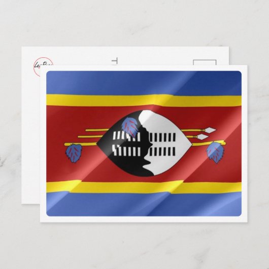 Swasiland - Waving Flag - Postkarte (Vorne/Hinten)