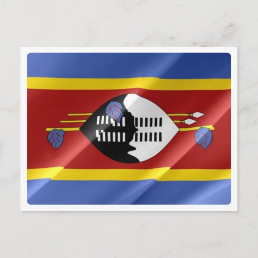 Swasiland - Waving Flag - Postkarte (Vorderseite)
