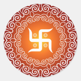 Swastika Dekorationsdesign Runder Aufkleber