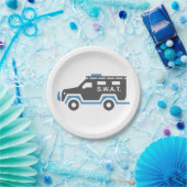 SWAT Car Pappteller (Party)