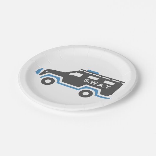 SWAT Car Pappteller (Schrägansicht)