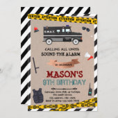SWAT-Geburtstagseinladung Einladung (Vorne/Hinten)