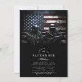 SWAT Team American Flag Abschluss Einladung (Vorderseite)