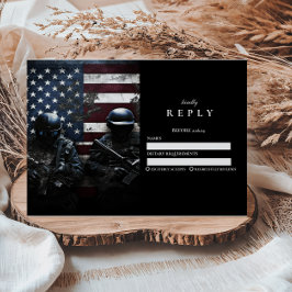 SWAT Team American Flag Graduation RSVP Karte